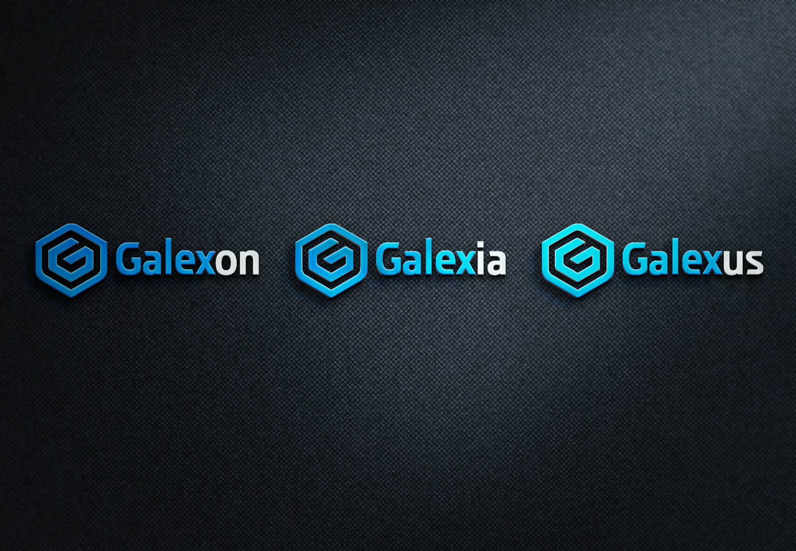 Galexon, Galexia and Galexus, each with the same G mark