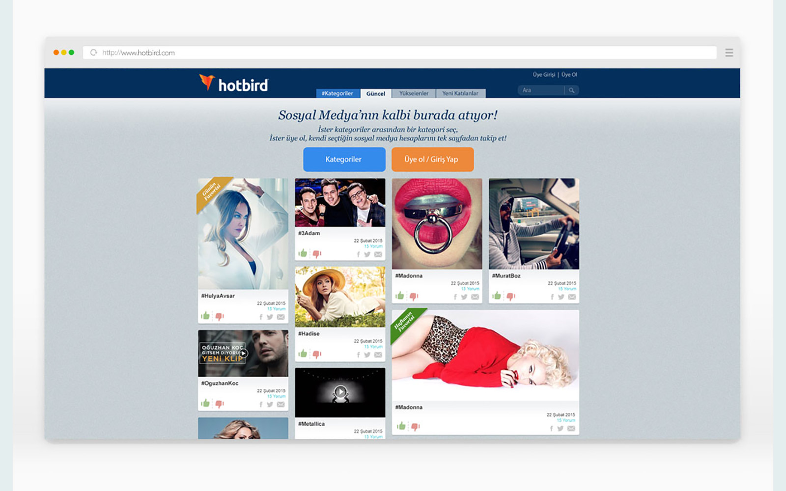 The Hotbird website feed
