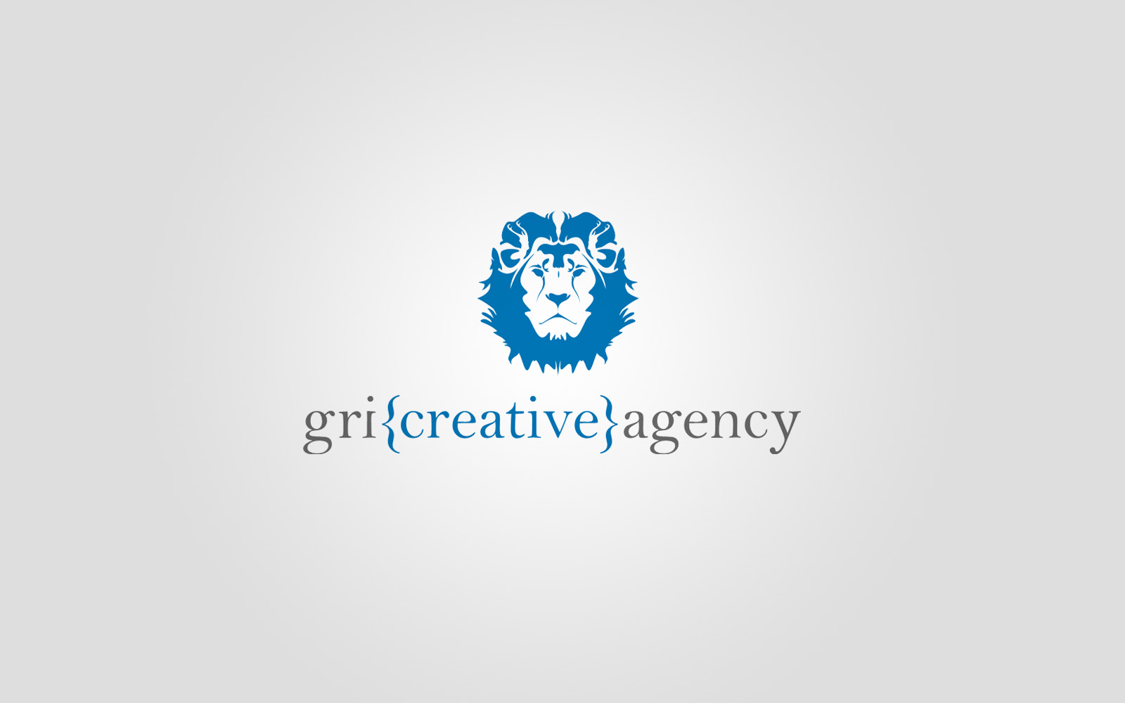 Gri Creative Agency: a blue lion above the name