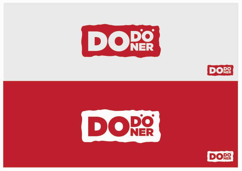The Dodoner lockups, horizontal and stacked, positive and reversed